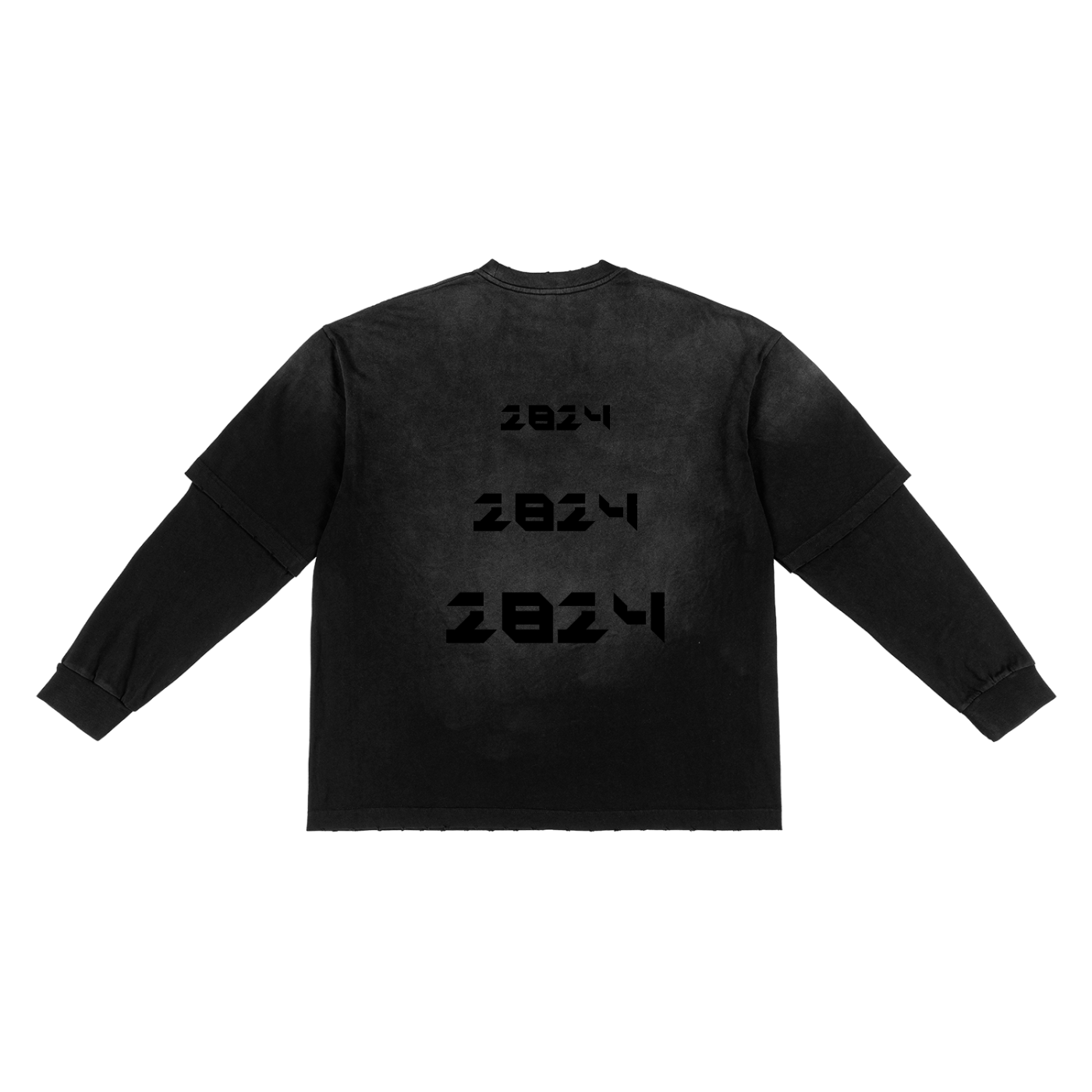 Sunfade Hand-Frayed Faux Two-Piece T-Shirt