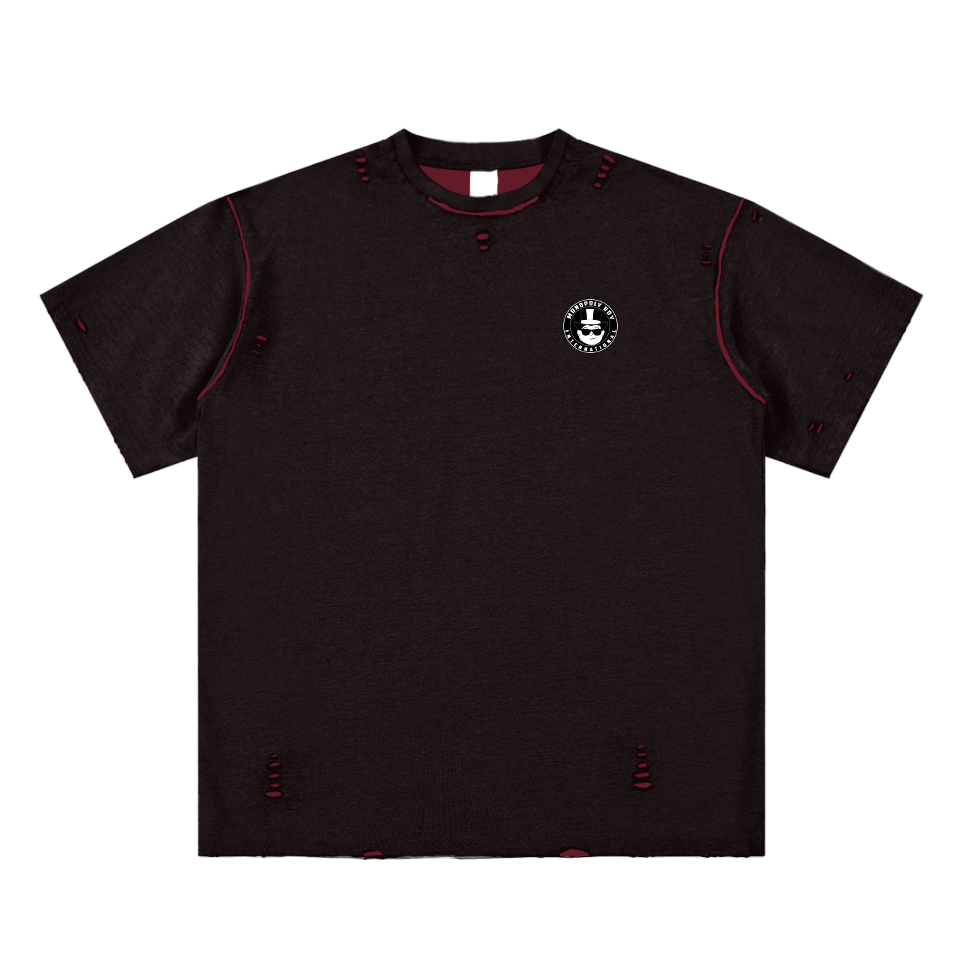 Hand-frayed Reversible T-shirt