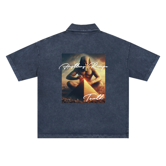 Heavyweight Snow-Washed Polo T-Shirt
