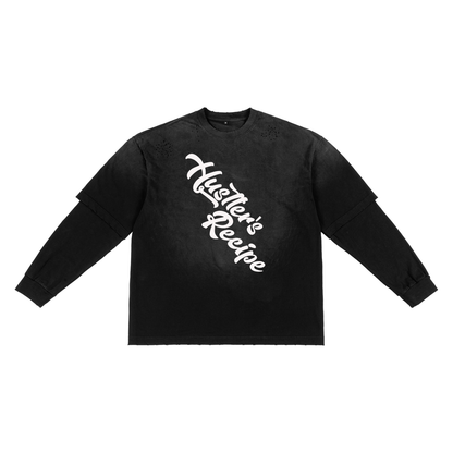 Sunfade Hand-Frayed Faux Two-Piece T-Shirt