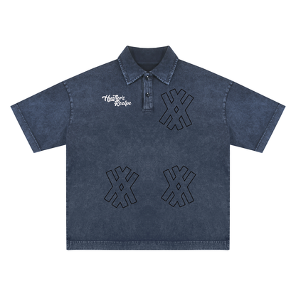 Heavyweight Snow-Washed Polo T-Shirt