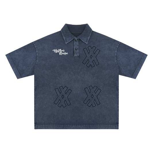 Heavyweight Snow-Washed Polo T-Shirt